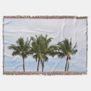 Palm Trees in Hawaii Throw Blanket
