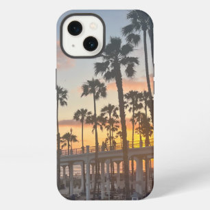 Palm Trees in Oceanside California Sunset iPhone 13 Case