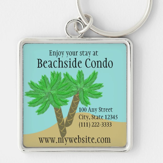 Palm Trees Key Ring (Front)