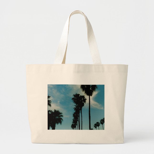 Palm Trees Large Tote Bag (Front)