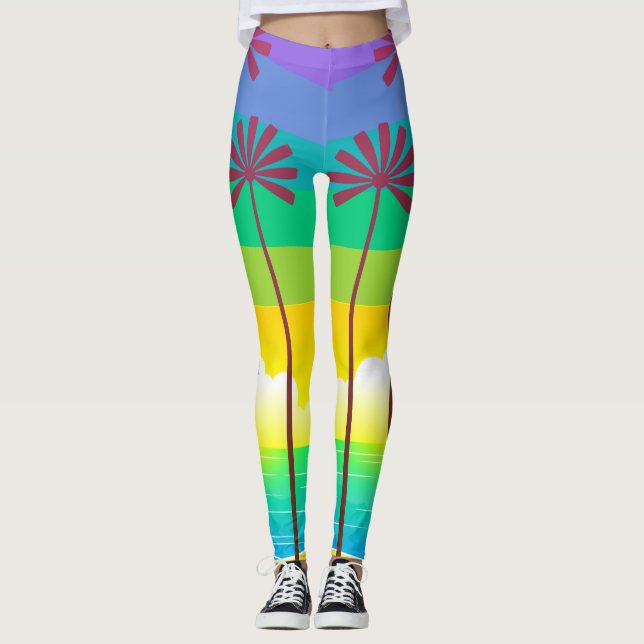Palm Trees Leggings (Front)