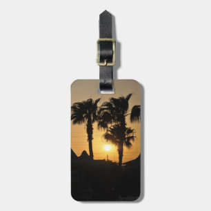 Palm trees luggage tag