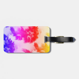 Palm trees luggage tag
