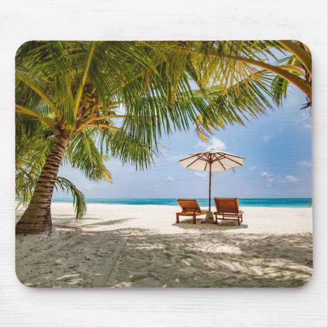 Palm Trees | Moody Sky Mouse Pad (Front)