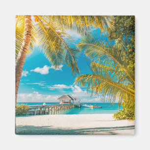 Palm Trees on A Beautiful Sunset Magnet