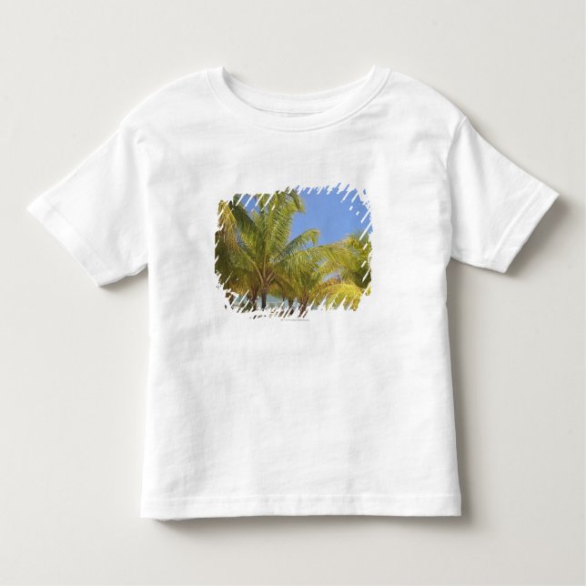 Palm Trees on a Honduras White Sand Beach Toddler T-Shirt (Front)