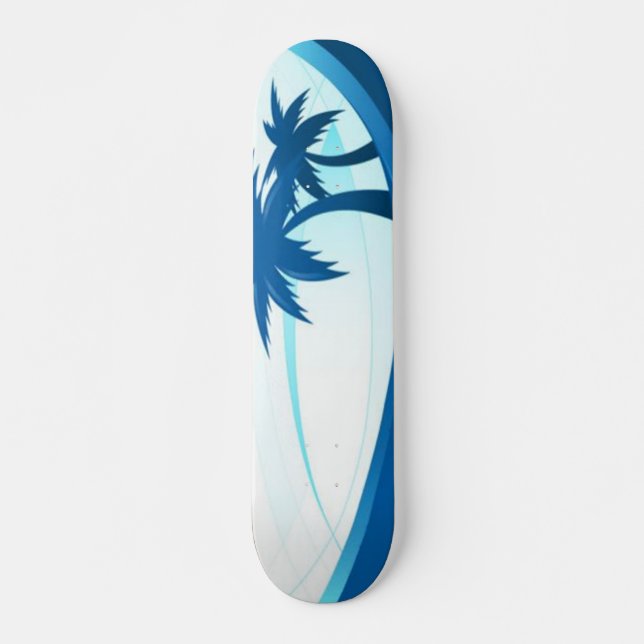 Palm Trees on Beach Skateboard (Front)