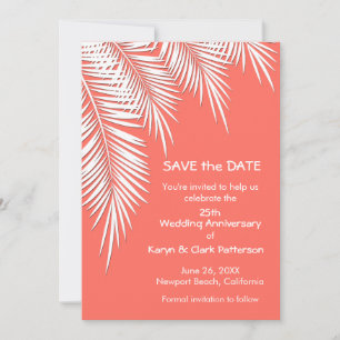 Palm Trees on Living Coral SAVE THE DATE