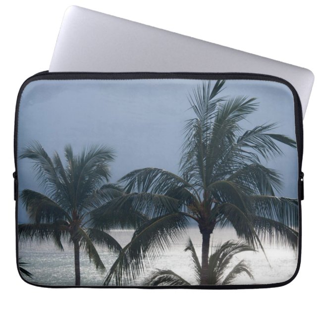 Palm Trees On The Beach Laptop Sleeve (Front)
