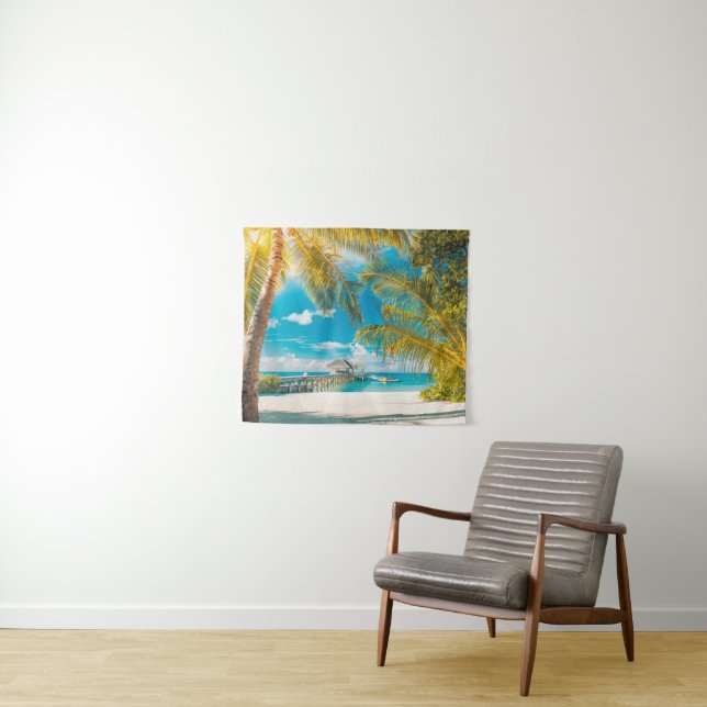 Palm Trees on the Sunset Tapestry (In Situ (Horizontal))