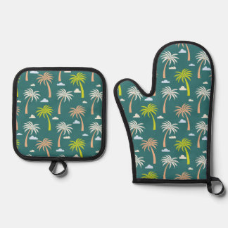 Palm Trees Oven Mitt & Pot Holder Set