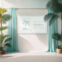 Palm Trees | Pacifiers Coastal Baby Shower Welcome