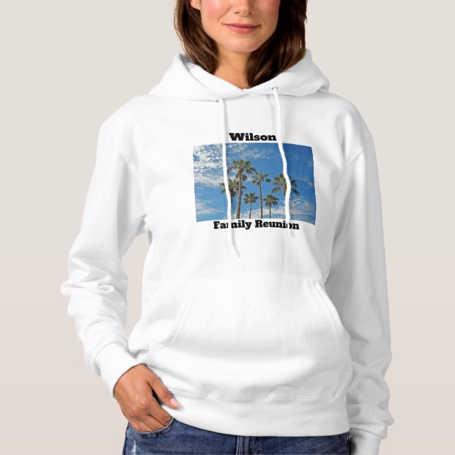Palm Trees Paradise Family Reunion Keepsake Hoodie (Front)