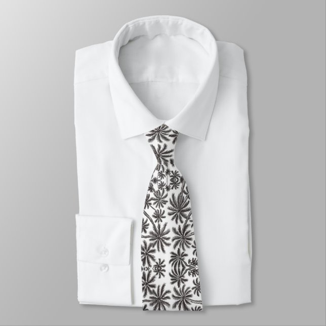 Palm trees Pattern Tie (Tied)