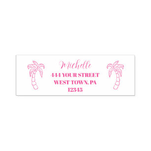 Palm Trees  Personalised  Self- Self-inking Stamp