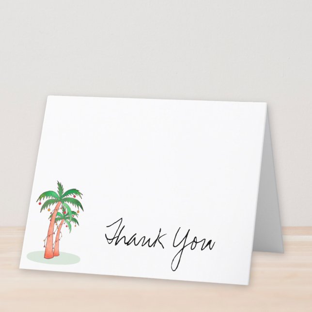 Palm Trees Personalised Thank You Card (Creator Uploaded)