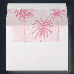 Palm Trees Pink Flamingo Christmas Return Address<br><div class="desc">A modern stylish holiday return address envelope with modern typography featuring a decorated Flamingo. Easily customise this return address label by clicking the "Personalise" button.</div>