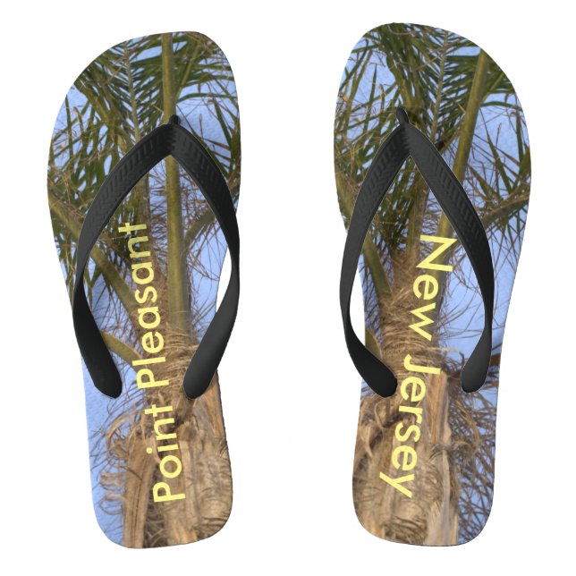 Palm Trees Point Pleasant New Jersey Jandals (Footbed)