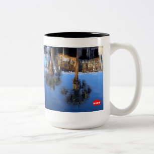 Palm Trees Reflection Two-Tone Coffee Mug