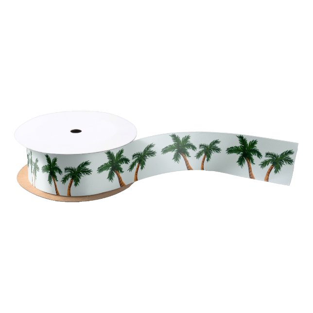Palm Trees Satin Ribbon (Spool)