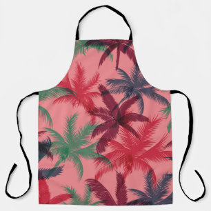 Palm trees seamless pattern apron
