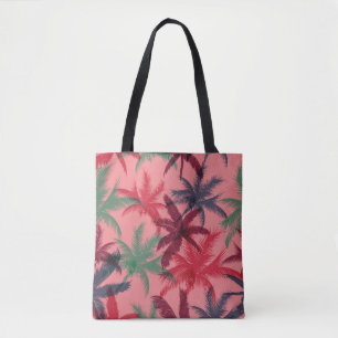 Palm trees seamless pattern tote bag