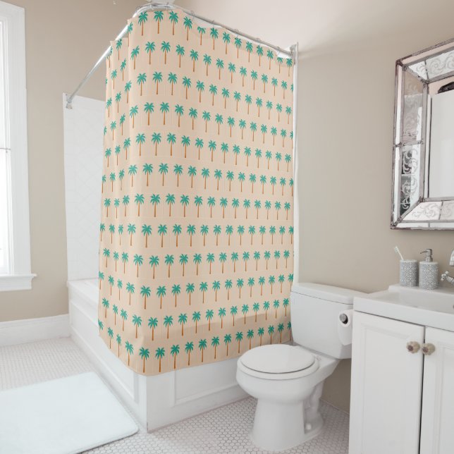 Palm Trees Shower Curtain (In Situ)