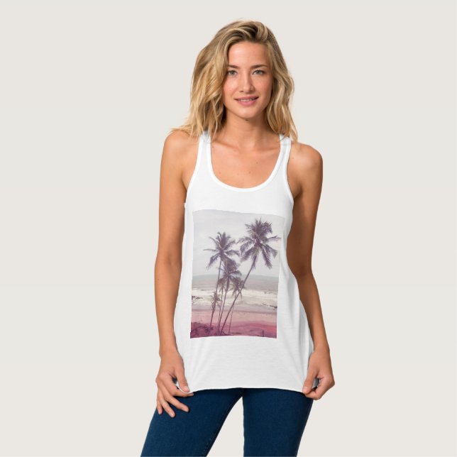 palm trees, summer singlet (Front Full)