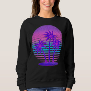 Palm Trees Summer Vibes Retro 90s Vaporwave Tropic Sweatshirt