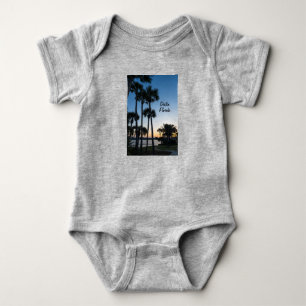 Palm Trees Sunrise Destin Florida Baby Bodysuit