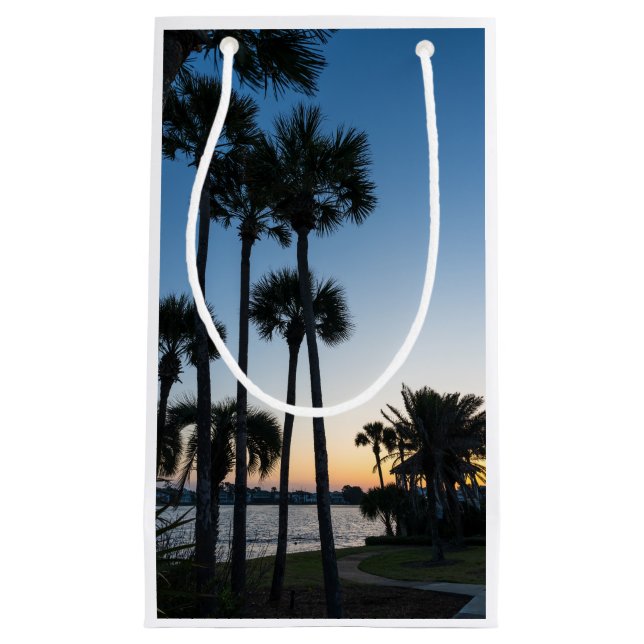 Palm Trees Sunrise Destin Florida Tall Gift Bag (Front)