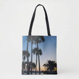 Palm Trees Sunrise Destin Florida Tote Bag