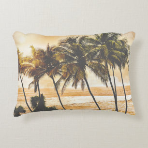 Palm Trees Sunset: Goa Vintage Decorative Cushion