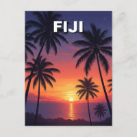 Palm Trees Sunset in Fiji