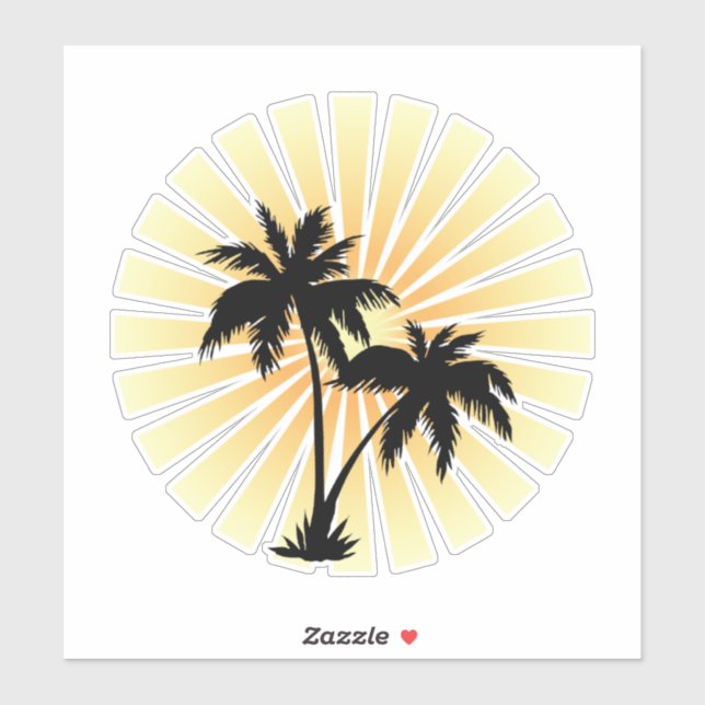 Palm trees sunshine decal (Sheet)