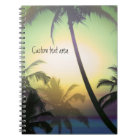 Palm Trees Tropical Heat Beach notebook journal