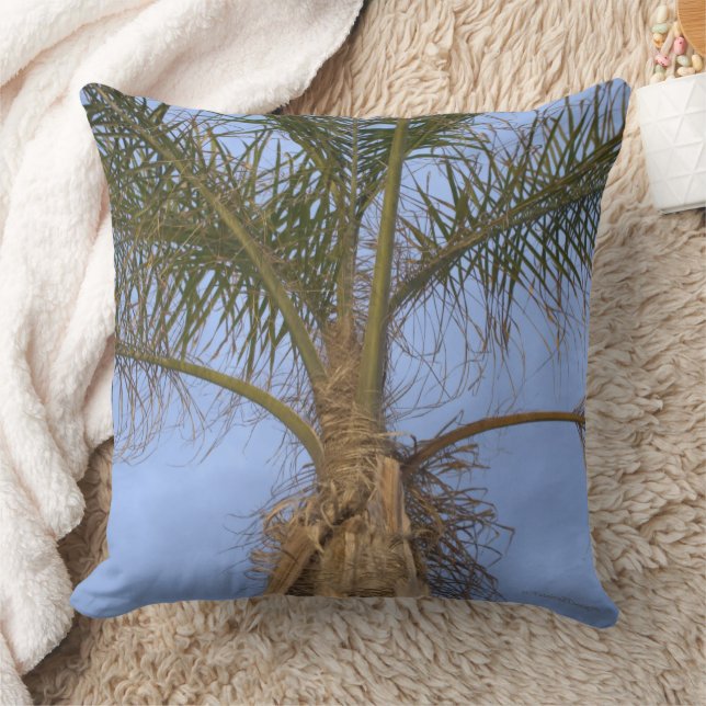 Palm Trees Tropical Reversible Throw Pillow (Blanket)