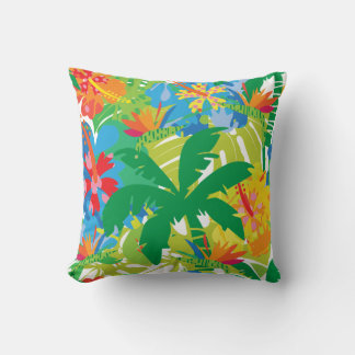 Palm trees, tropical, seamless pattern cushion
