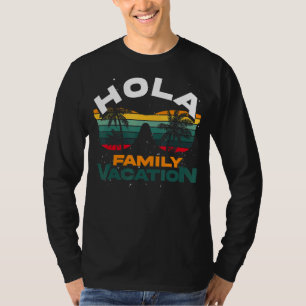 Palm Trees Tropical Summer Retro Hola Family Vacat T-Shirt