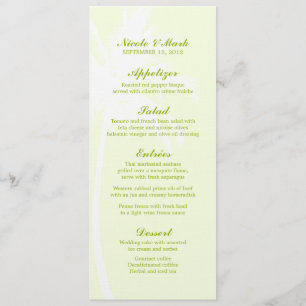 Palm Trees Tropical Wedding Menu Cards