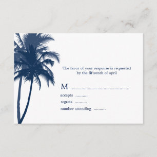 Palm Trees Tropical Wedding Response Cards