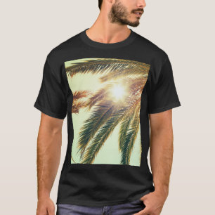 Palm Trees, Vintage Toned Sky. T-Shirt