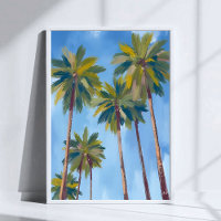 Palm Trees Watercolor Art Tropical