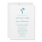 Palm Trees Wedding Invitation - White/Aqua