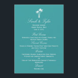 Palm Trees Wedding Menu Card<br><div class="desc">A contemporary design with a touch of tropical flavour,  this Palm Trees collection makes an elegant complement to your seaside celebration. Matching components available at berryberrysweet.com</div>