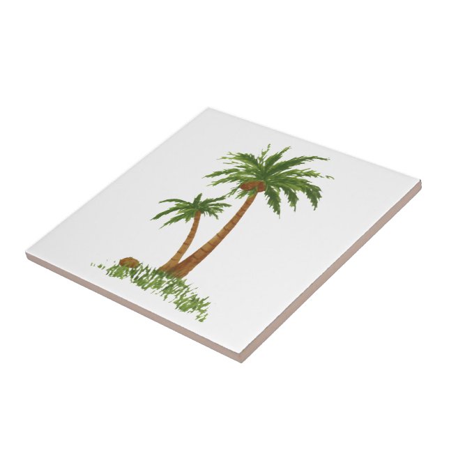 Palm TreeTile 4.25x4.25" Tile (Side)