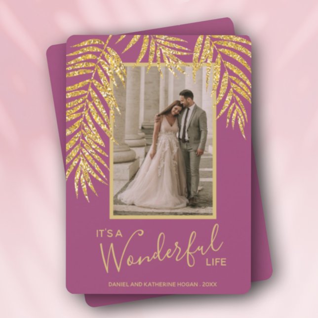 Palm Tropical Christmas Photo Holiday Card (Creator Uploaded)