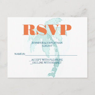 Palm Typography Wedding RSVP Cards