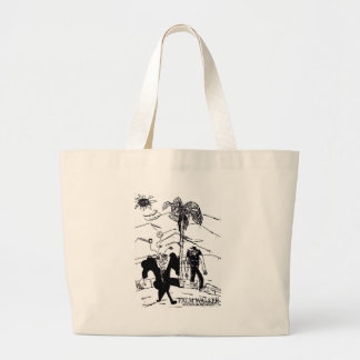 palm walker print large tote bag