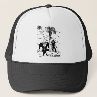 palm walker print trucker hat